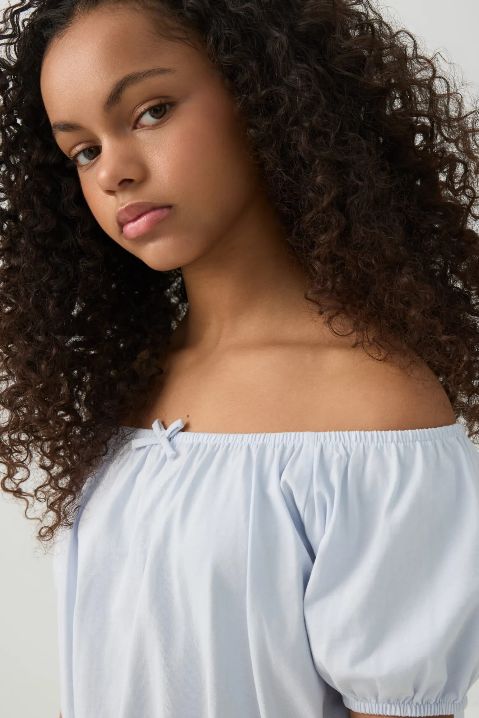 Peasant Top with Elastic Waist