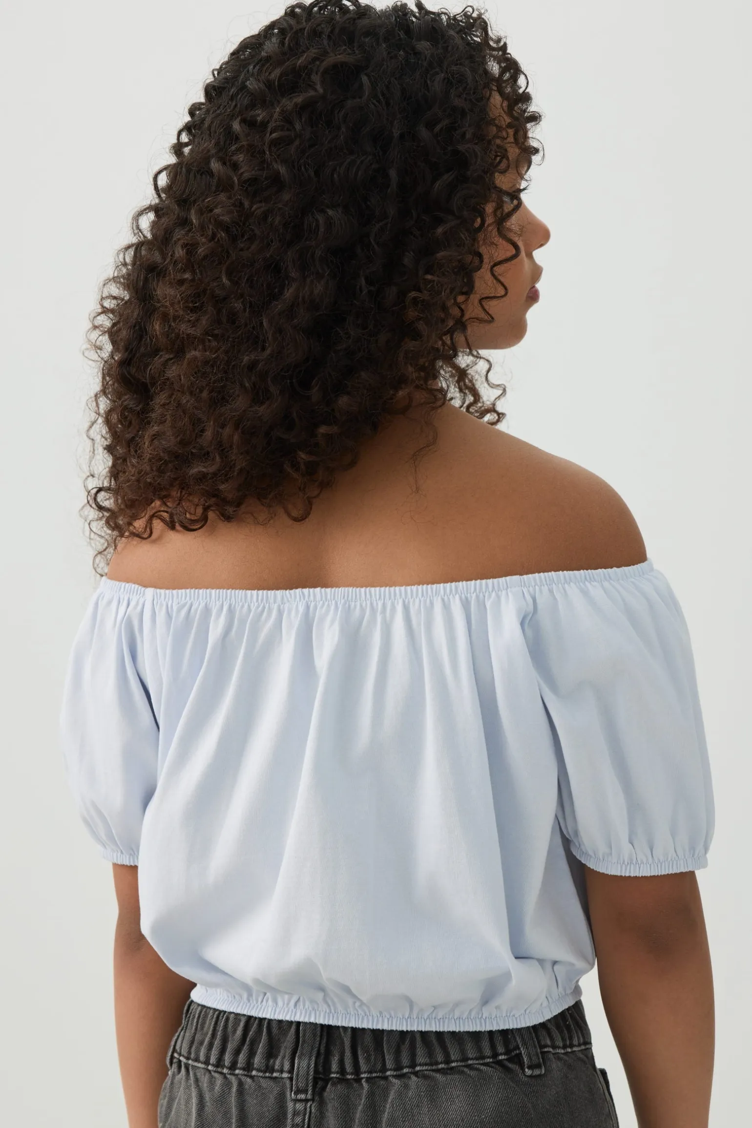Peasant Top with Elastic Waist