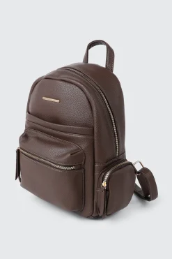 Pebbled Faux Leather Backpack