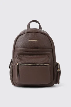 Pebbled Faux Leather Backpack