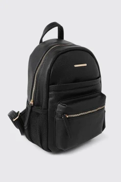 Pebbled Faux Leather Backpack