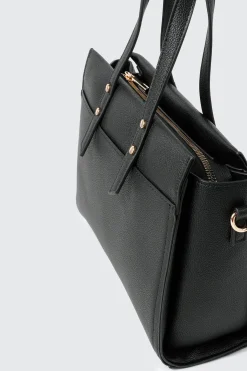 Pebbled Faux Leather Small Tote