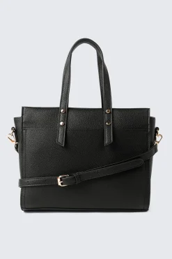 Pebbled Faux Leather Small Tote