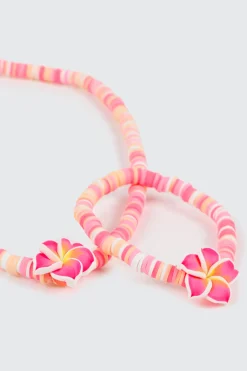 2 Piece Hibiscus Jewelry Set
