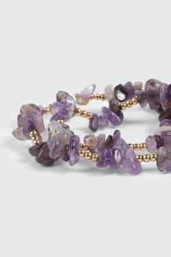 2-Piece Semi-Precious Stretch Bracelets