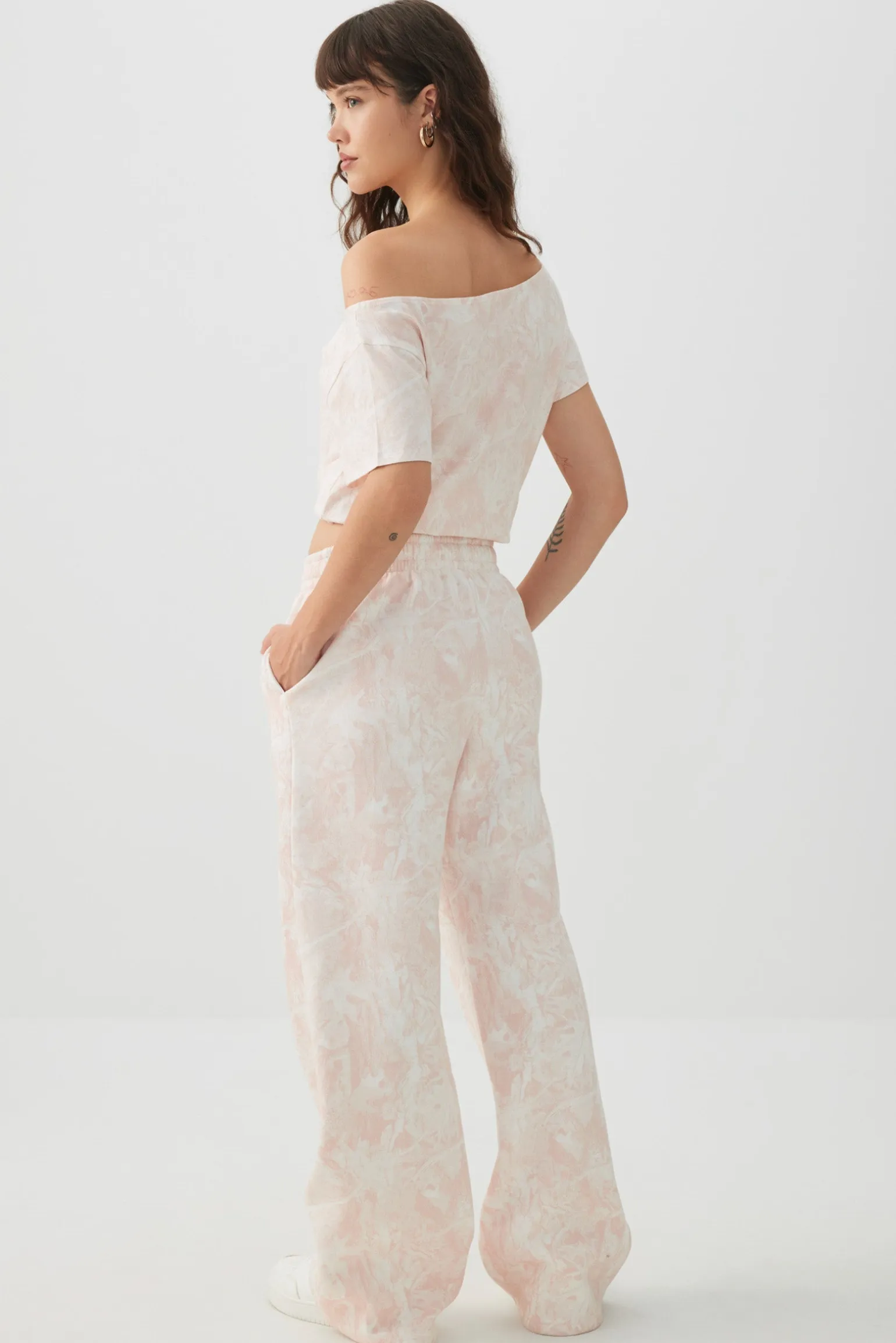 Pink Camo Wide Leg Sweatpants