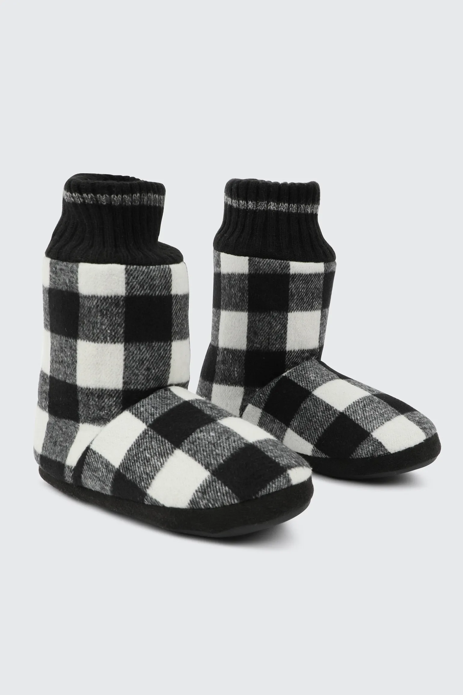 Plaid Bootie Slippers