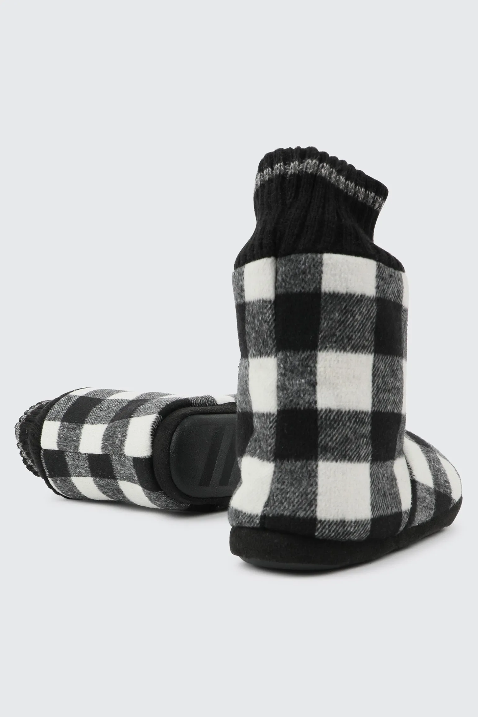 Plaid Bootie Slippers