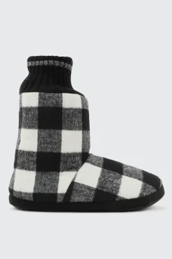 Plaid Bootie Slippers