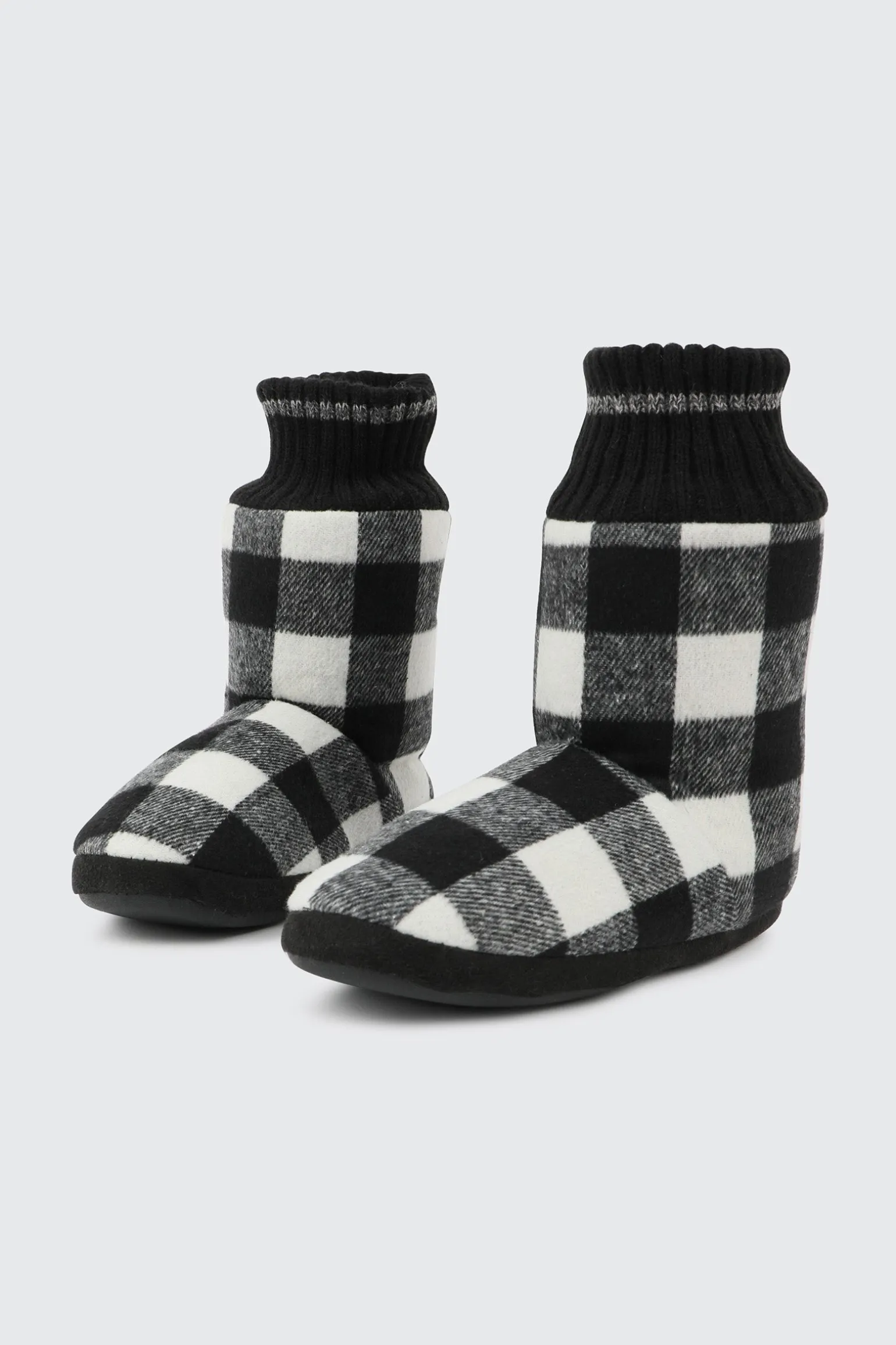 Plaid Bootie Slippers