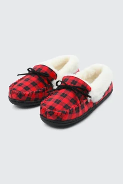 Plaid Moccasin Slippers