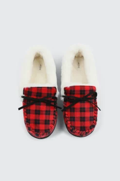 Plaid Moccasin Slippers
