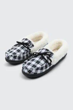 Plaid Moccasin Slippers