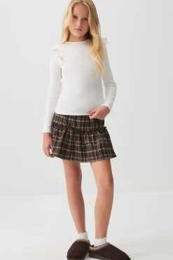 Plaid Tiered Skort