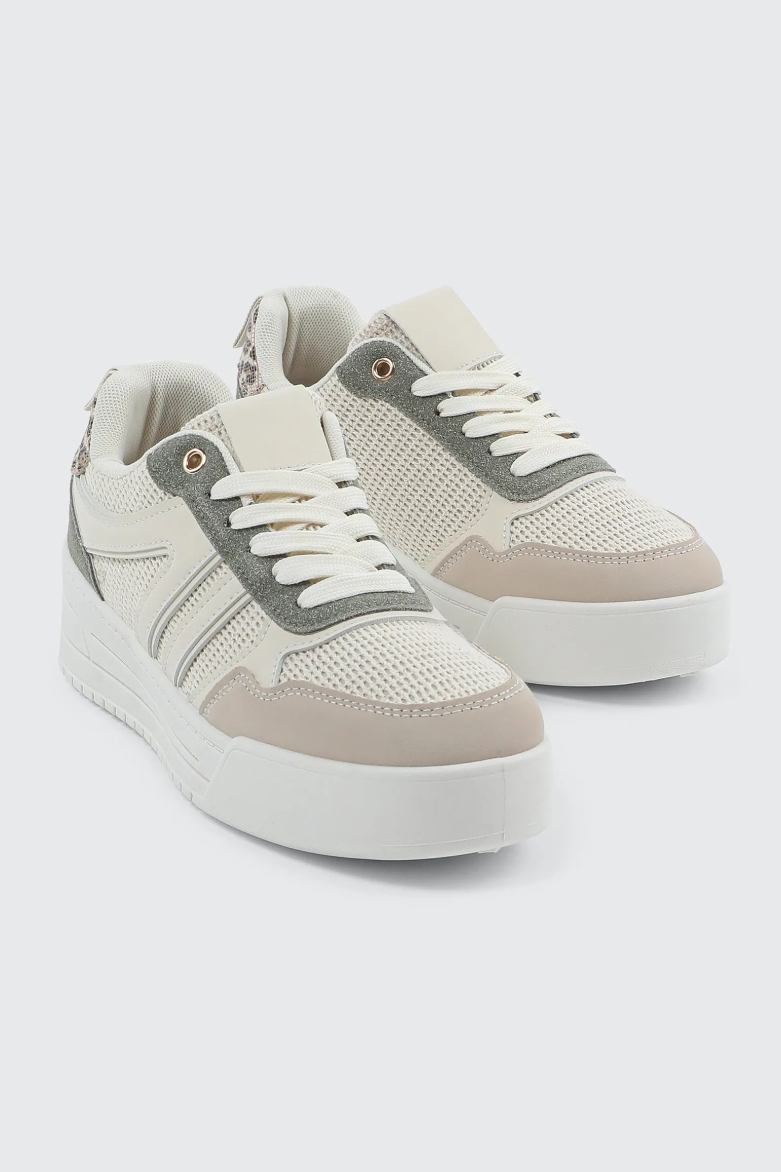 Platform Lace-Up Sneakers