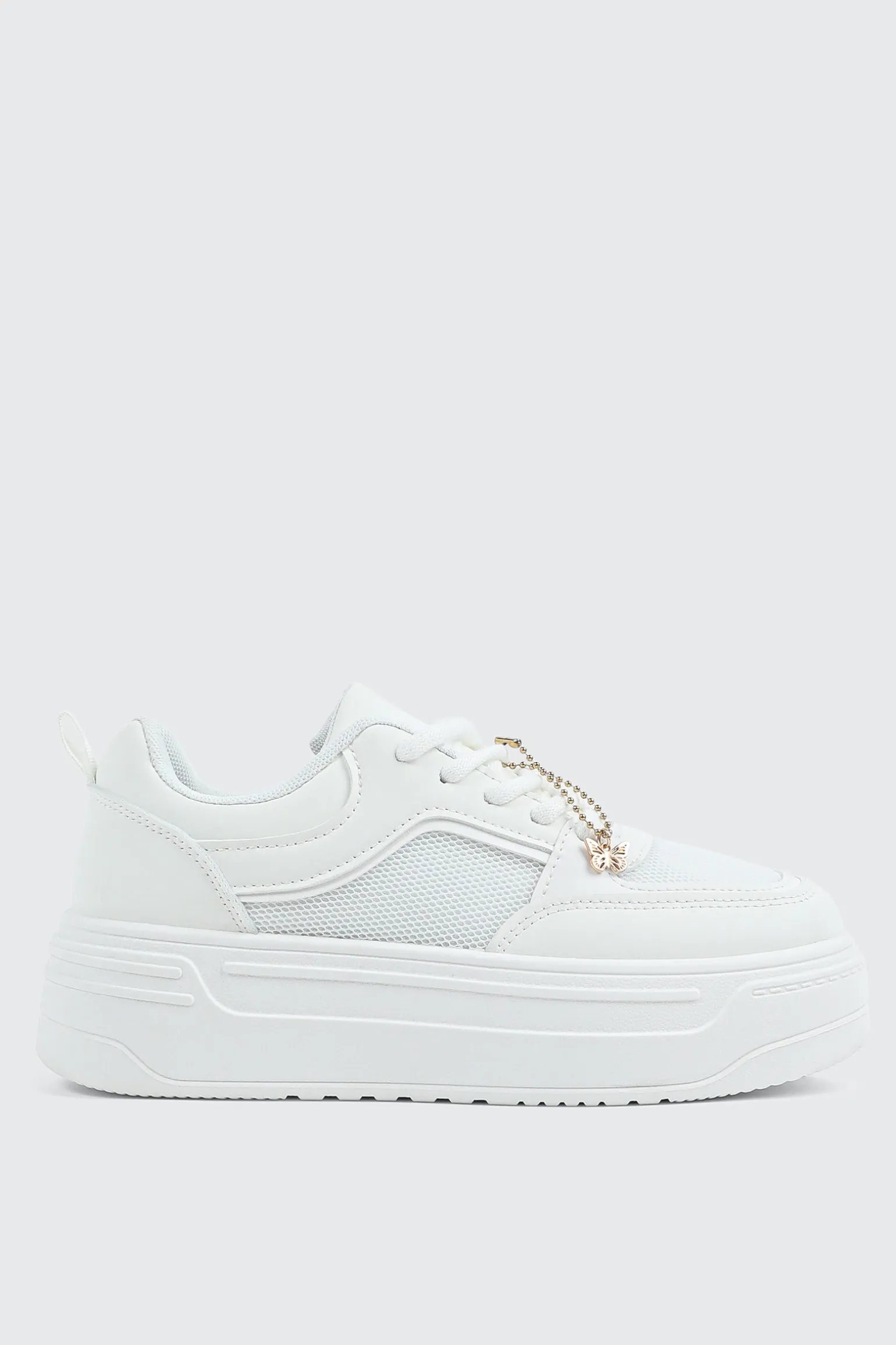 Platform Sneakers with Charm Detail