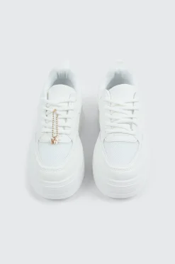 Platform Sneakers with Charm Detail