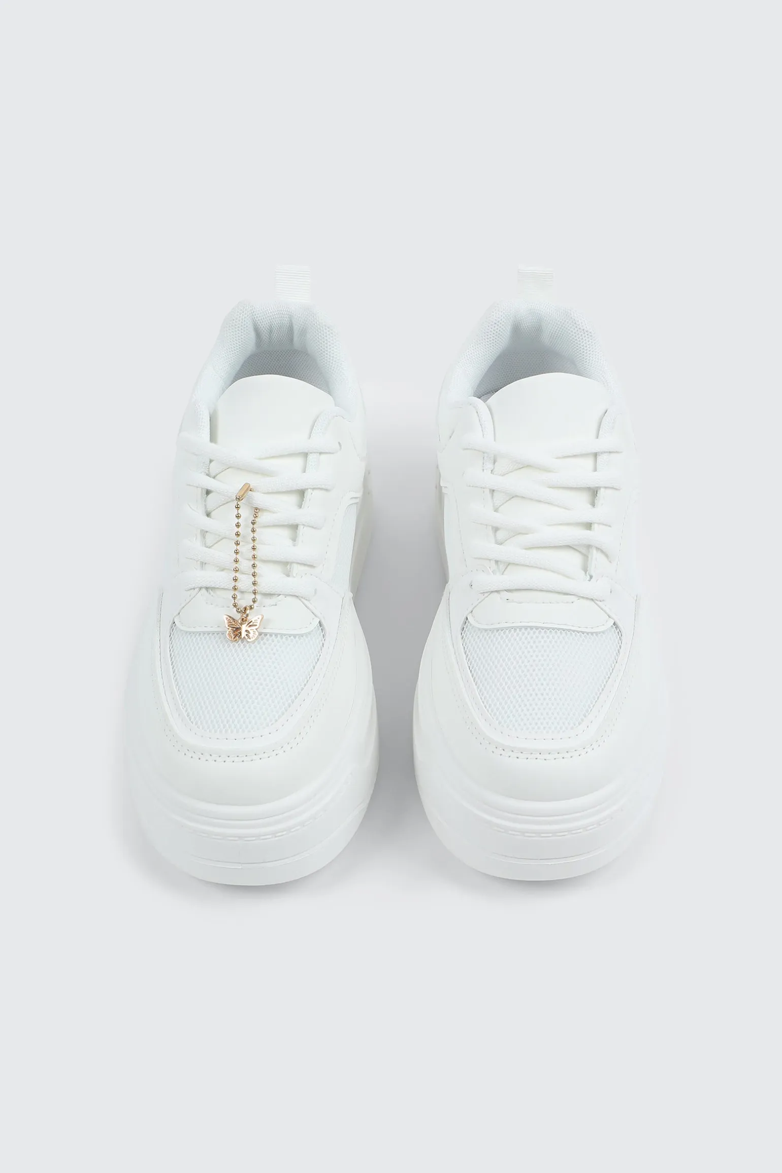 Platform Sneakers with Charm Detail
