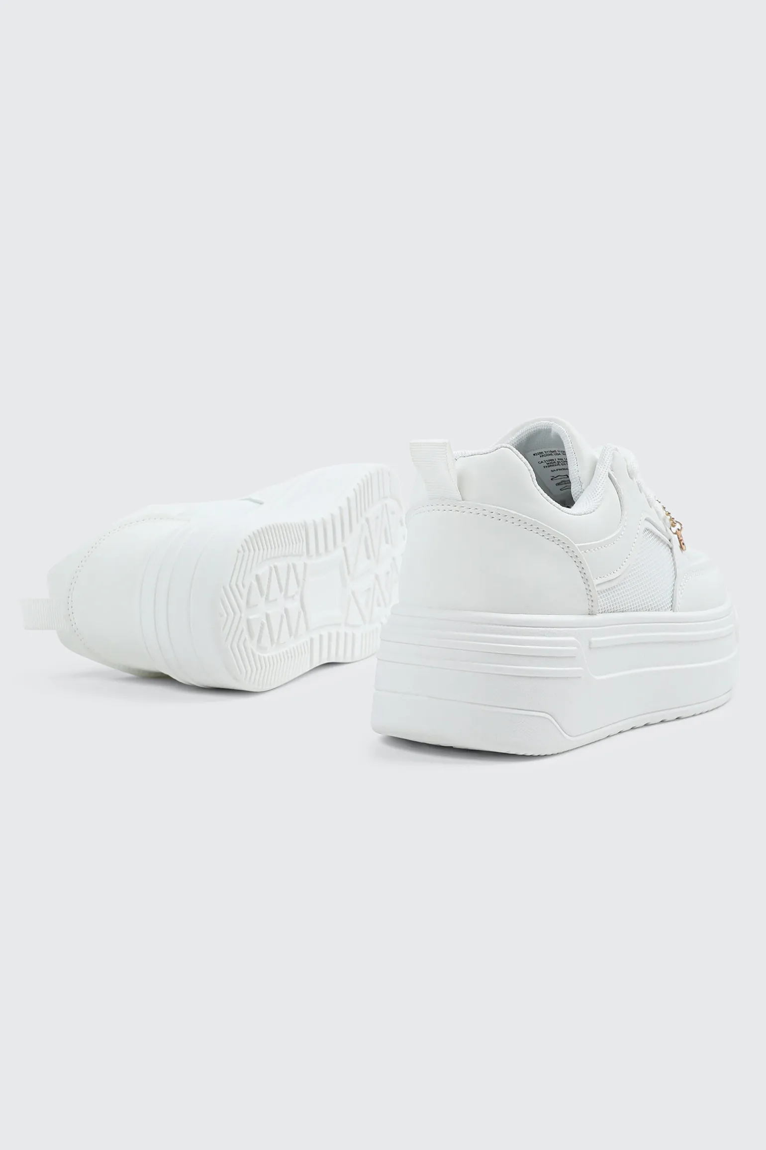 Platform Sneakers with Charm Detail