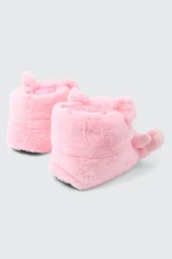 Plush Pink Pig Slippers