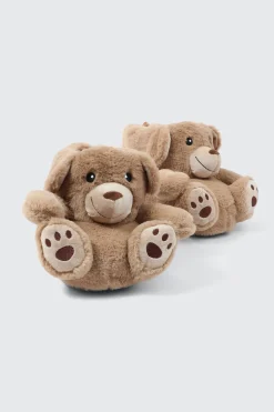 Plush Teddy Bear Slippers