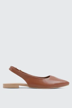 Pointed Toe Slingback Flats