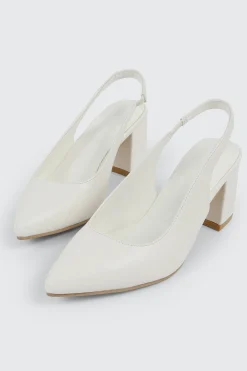 Pointed Toe Slingback Heel Pumps