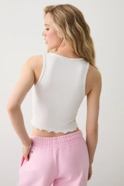 Pointelle Crop Tank Top