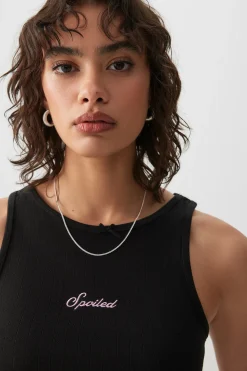Pointelle Crop Tank Top