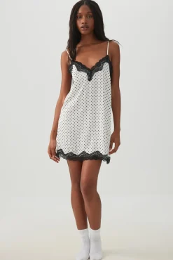 Polka Dot Sateen Nightshirt