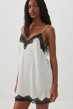 Polka Dot Sateen Nightshirt