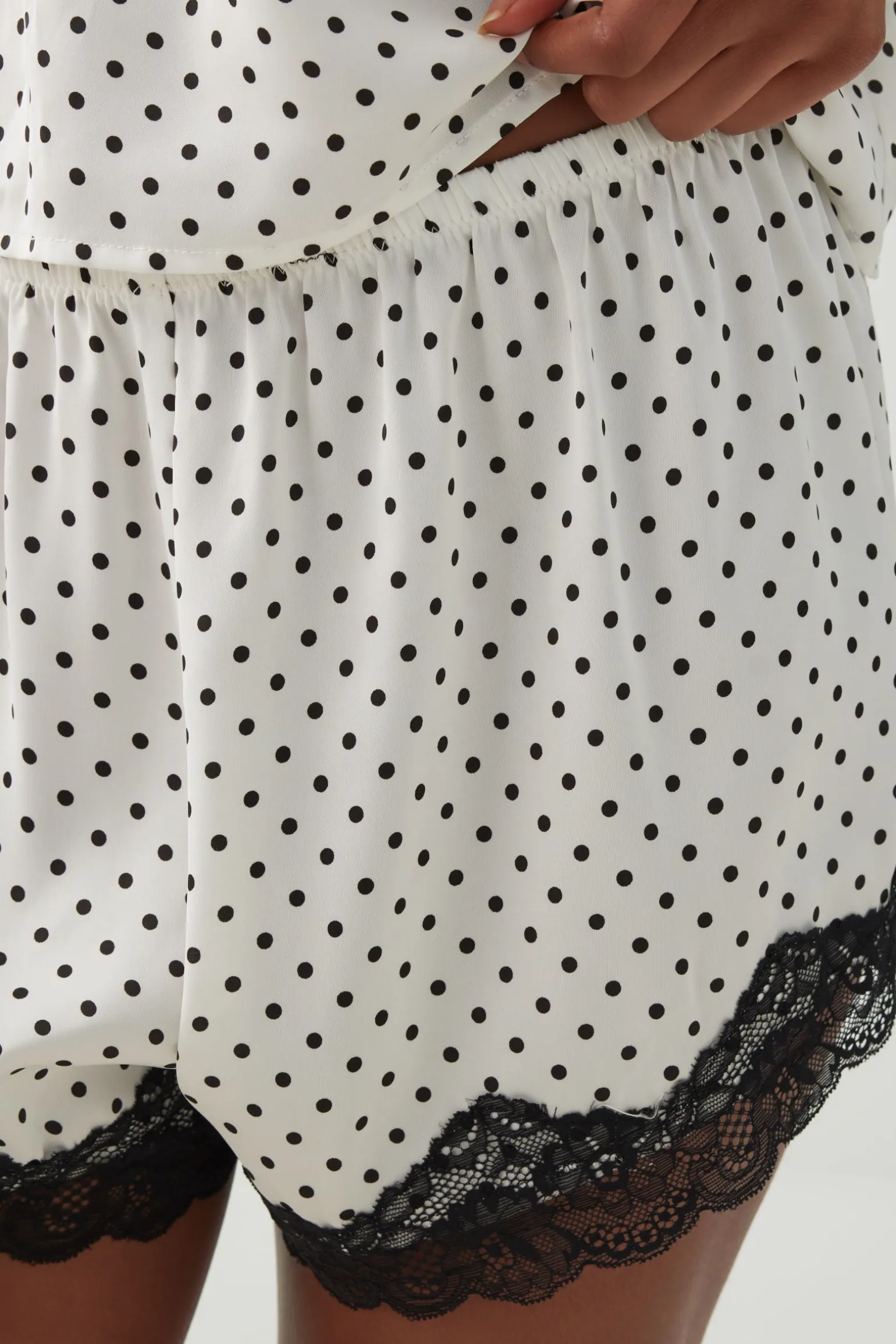 Polka Dot Sateen Sleepwear Set