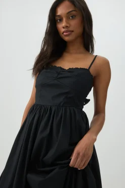 Poplin Sweetheart Midi Dress