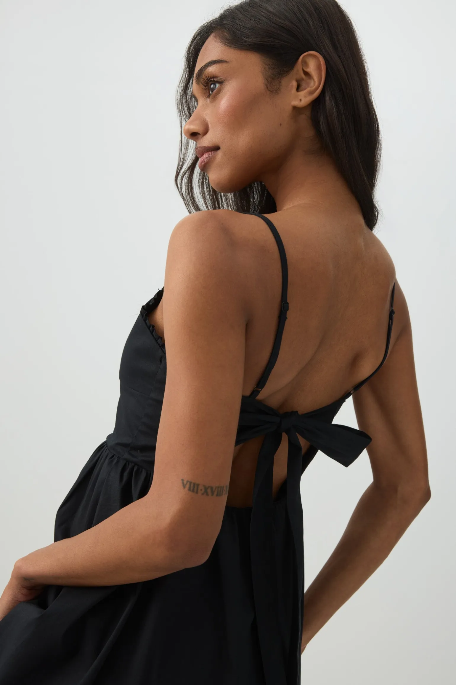 Poplin Sweetheart Midi Dress