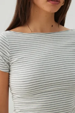 Printed Boatneck T-Shirt