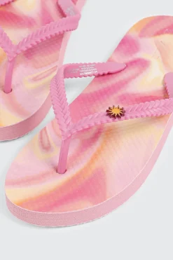 Printed Braided Flip Flops