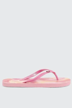 Printed Braided Flip Flops