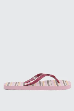 Printed Braided Flip Flops
