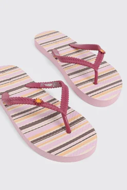 Printed Braided Flip Flops