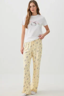 Printed Straight Leg PJ Pants