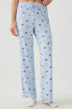 Printed Straight Leg PJ Pants
