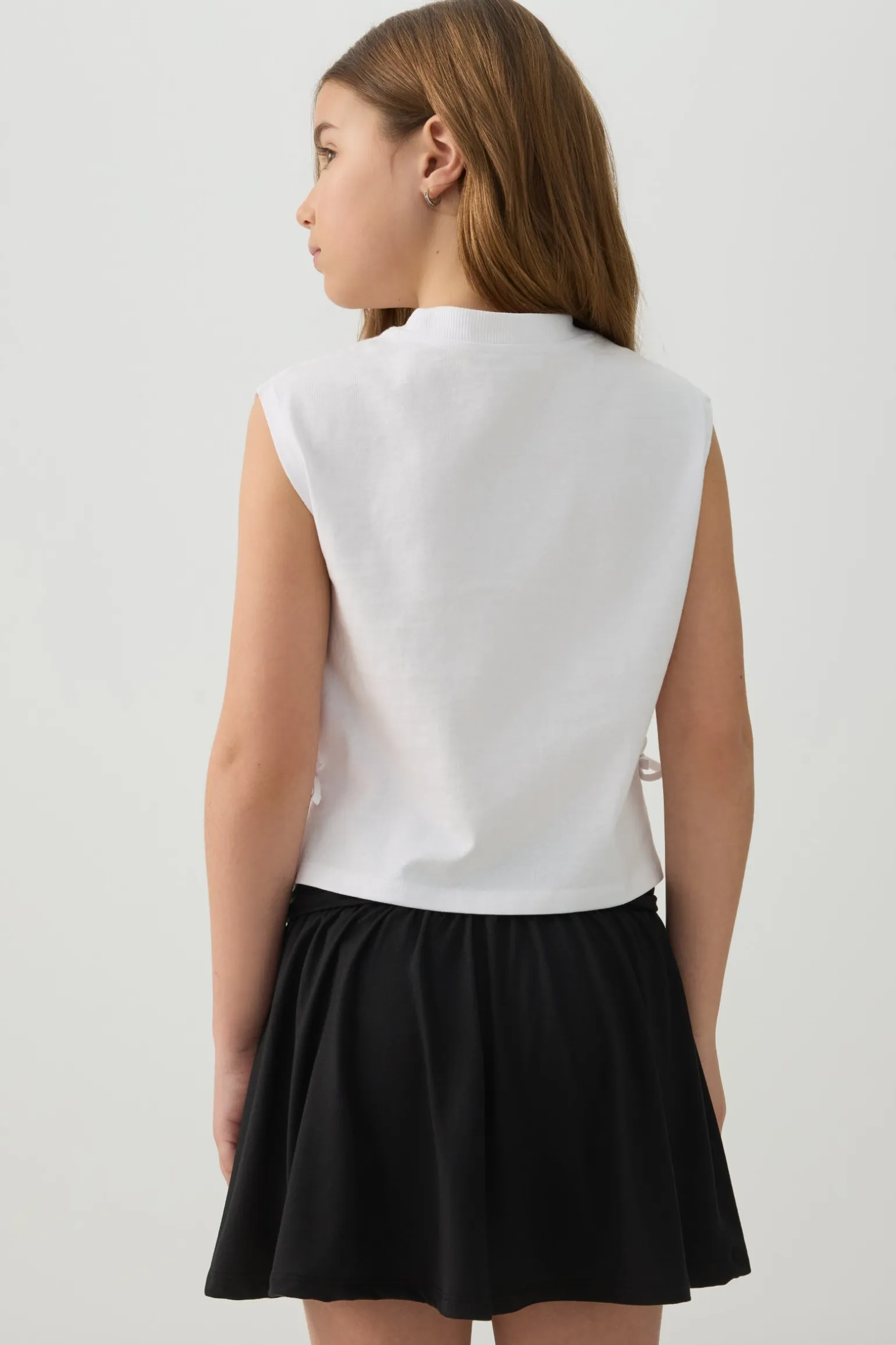 Printed Tank Top with Side Bows