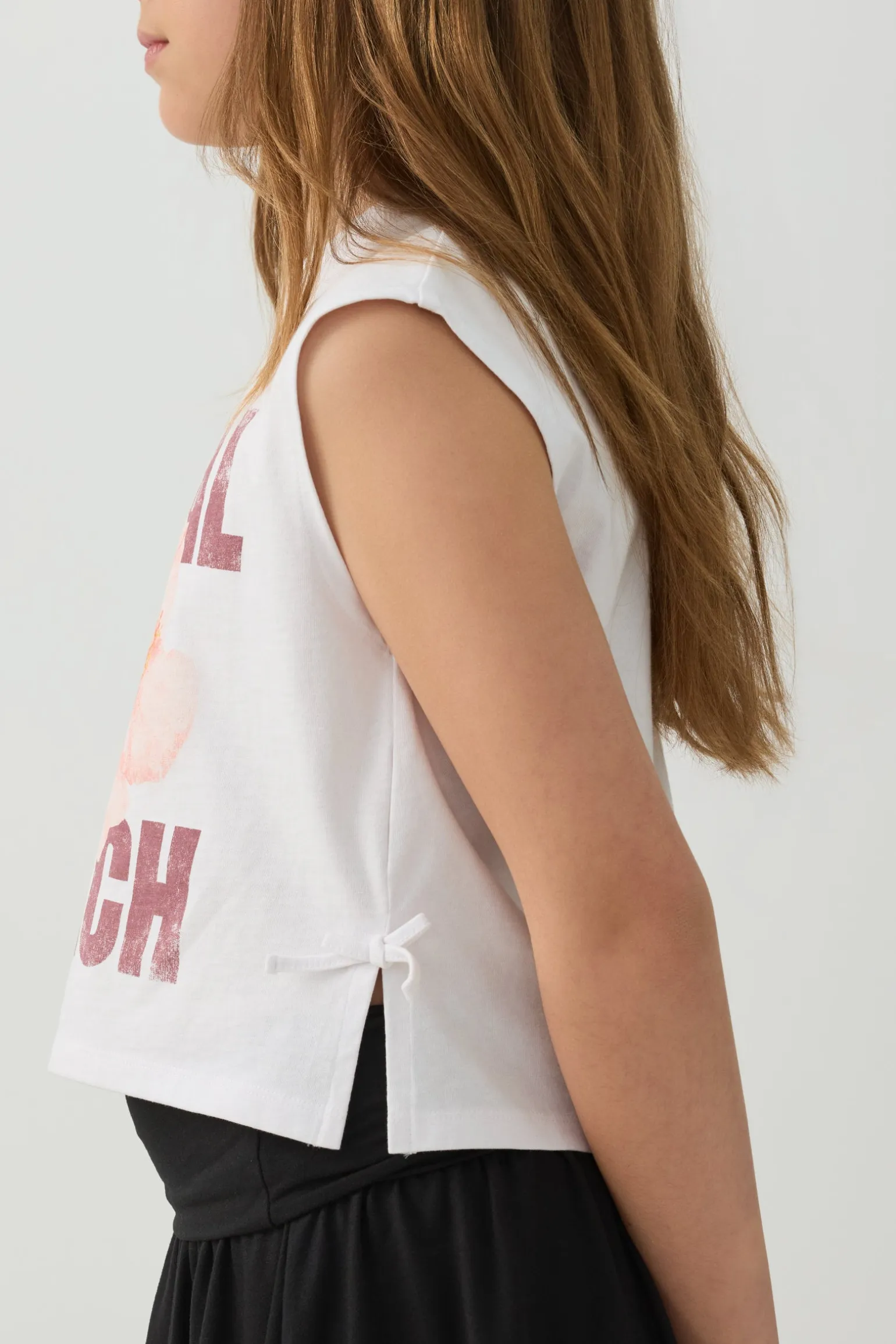 Printed Tank Top with Side Bows