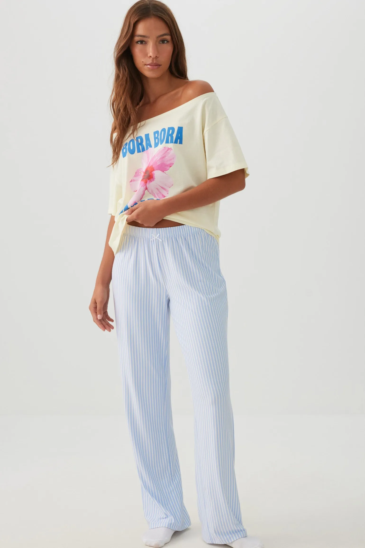Printed Ultra Soft Straight Leg PJ Pants