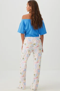 Printed Ultra Soft Straight Leg PJ Pants