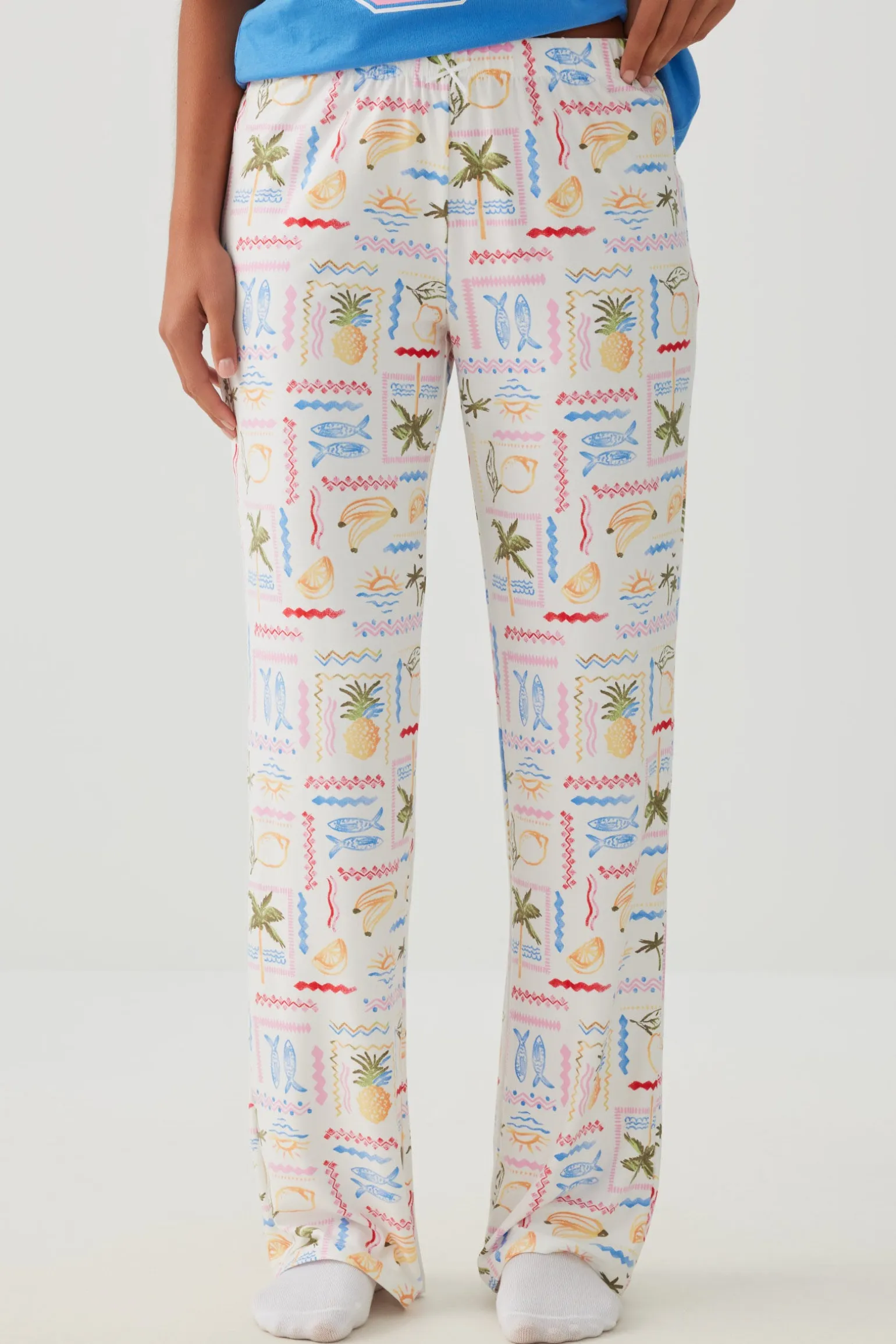 Printed Ultra Soft Straight Leg PJ Pants