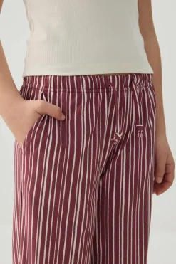 Printed Wide Leg Knit Crepe Pants