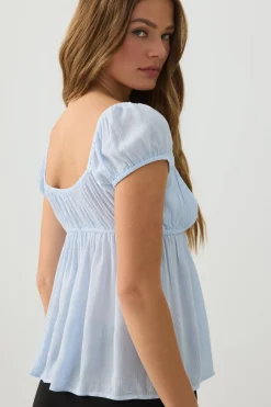 Puff Sleeve Babydoll Top