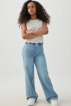 Pull On Wide Leg Jeans