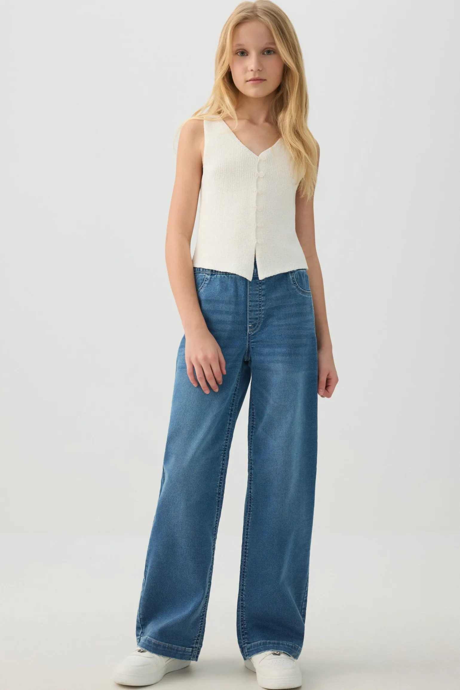 Pull On Wide Leg Jeans